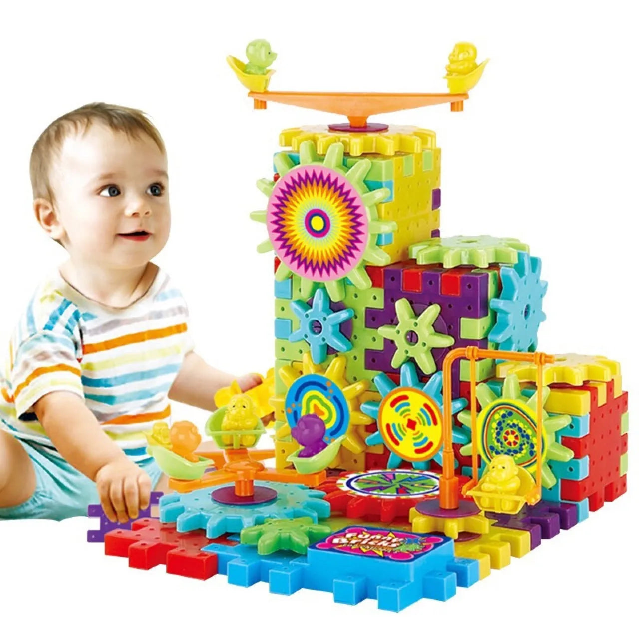 Electric Gears 3D Model Building Kits Plastic Brick Blocks Educational Toys for Kids - Bellarte Enchanté Electric Gears 3D Model Building Kits Plastic Brick Blocks Educational Toys for Kids